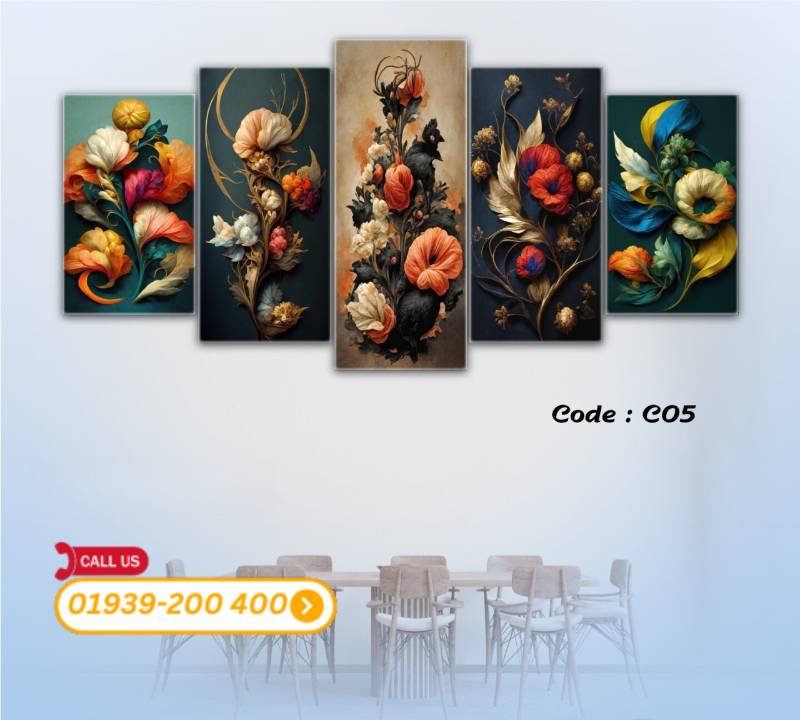 5 panel wall canvas code: C05